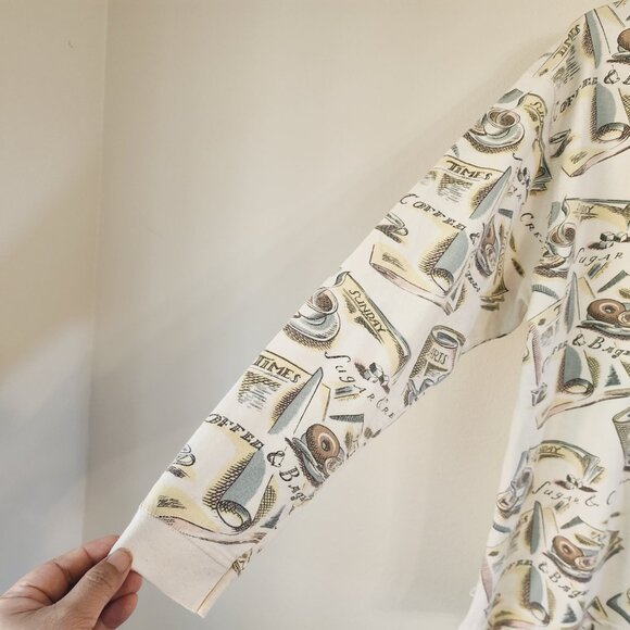 Relevant Products All Over Print Breakfast Theme Long Sleeve Tee L Cotton VTG90' - Picture 10 of 16